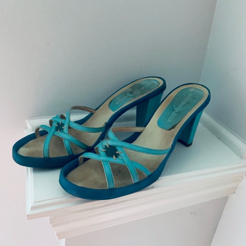 Y2K BCBGmaxazria telex strappy platform multi Sz 9.5